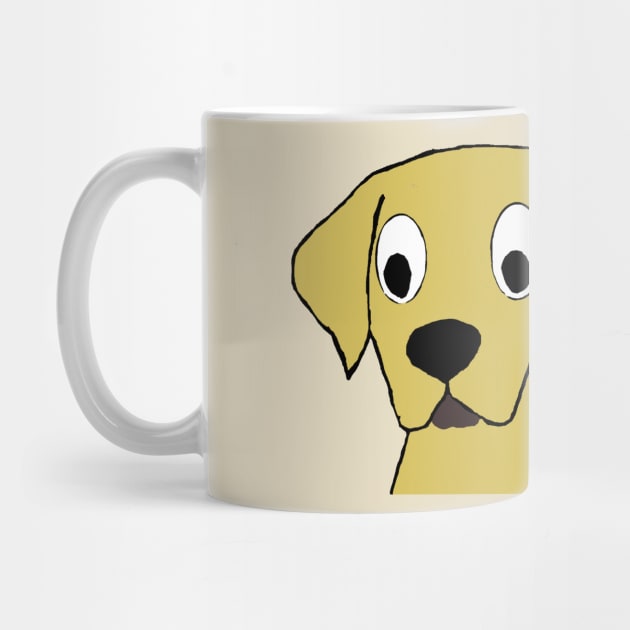 Yellow lab cartoon head by Wanderingangel